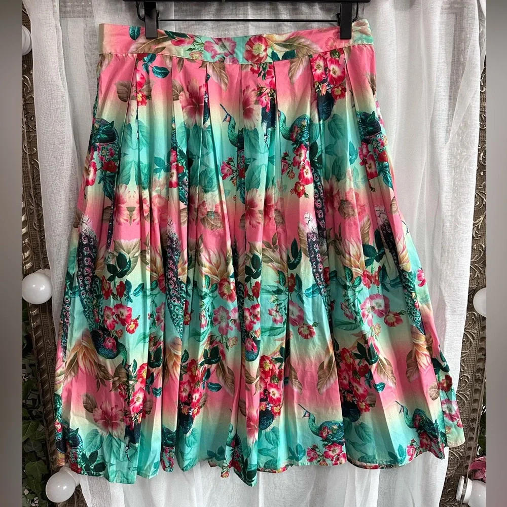 Hell Bunny Peacock skirt L - Picture 2 of 7